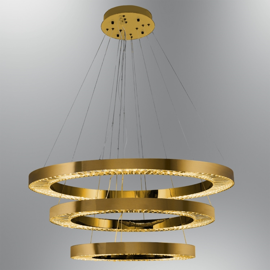 Lámpara colgante LED con cable JESI LED/99W/230V 3000K, Ø 100 cm, acabado bronce