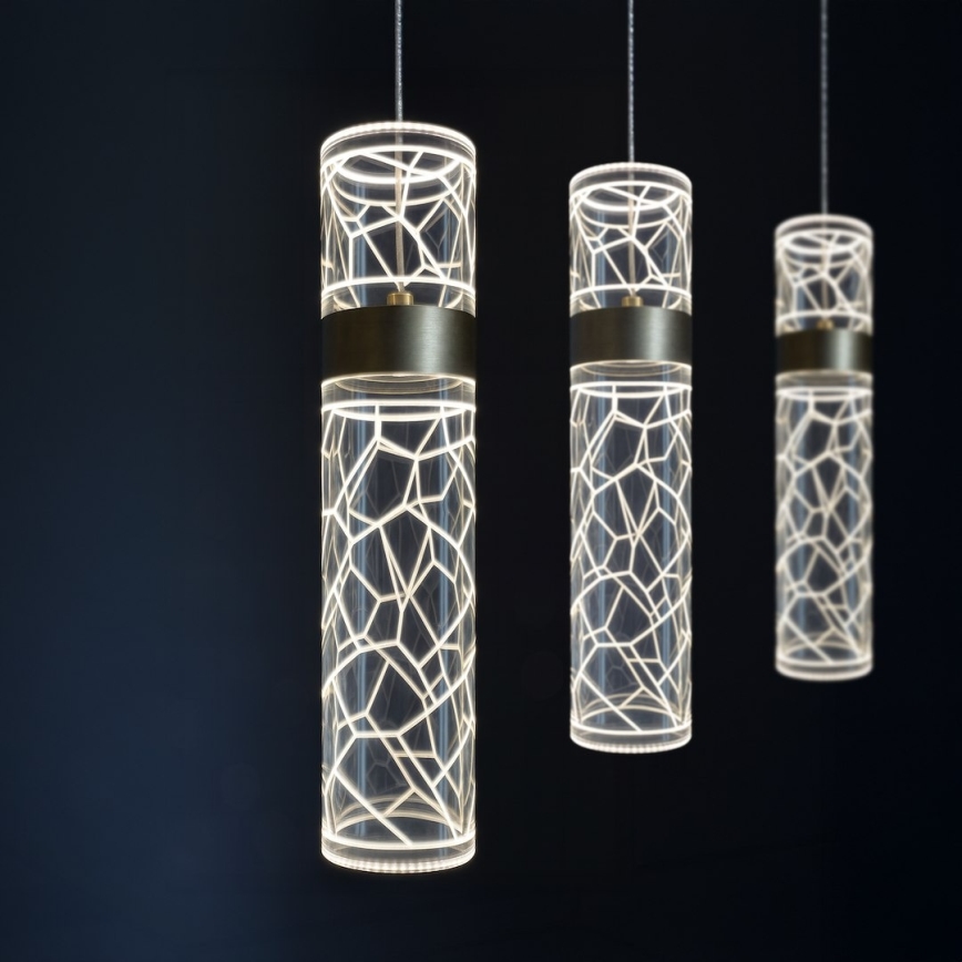 Lámpara colgante LED con cable LAGOS LED/24W/230V oro