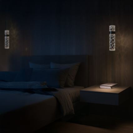 Lámpara colgante LED con cable LAGOS LED/8W/230V dorada