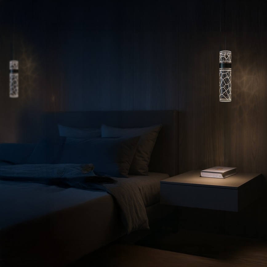 Lámpara colgante LED con cable LAGOS LED/8W/230V dorada