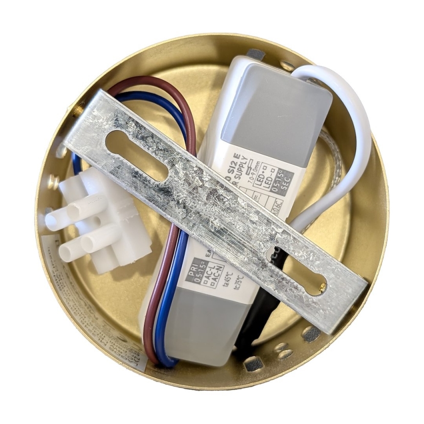Lámpara colgante LED con cable LAGOS LED/8W/230V dorada