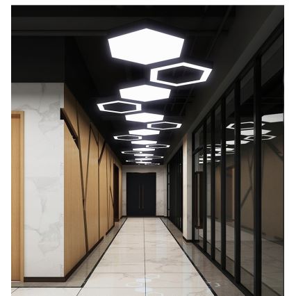 Lámpara colgante LED con cable LED/20W/230V negra