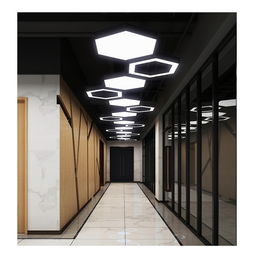 Lámpara colgante LED con cable LED/20W/230V negra