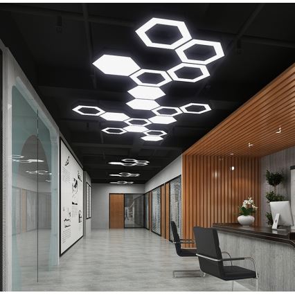 Lámpara colgante LED con cable LED/20W/230V negra