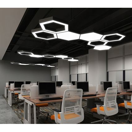 Lámpara colgante LED con cable LED/20W/230V negra