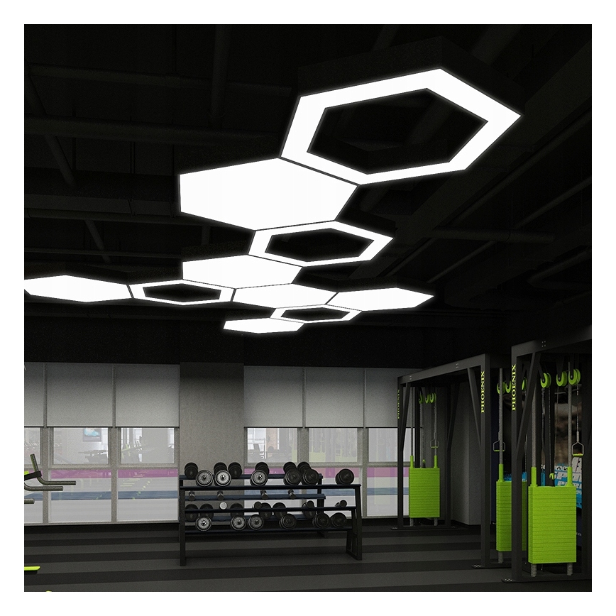 Lámpara colgante LED con cable LED/20W/230V negra