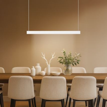 Lámpara colgante LED con cable LINEA LED/36W/230V 3000/4000/5700K CRI 90 blanca