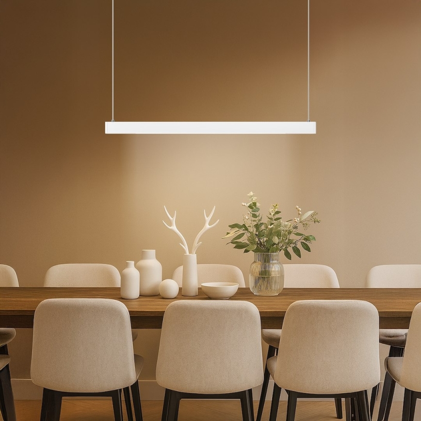 Lámpara colgante LED con cable LINEA LED/36W/230V 3000/4000/5700K CRI 90 blanca