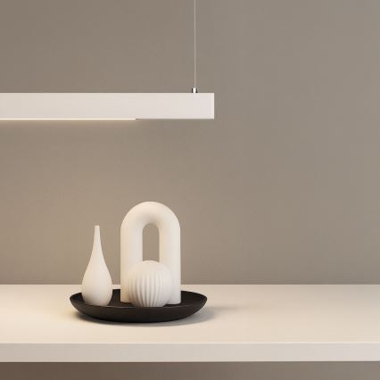 Lámpara colgante LED con cable LINEA LED/36W/230V 3000/4000/5700K CRI 90 blanca