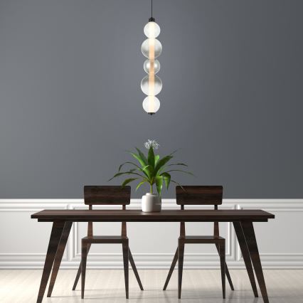 Lámpara colgante LED con cable LUMMI LED/19W/230V negro/ahumado