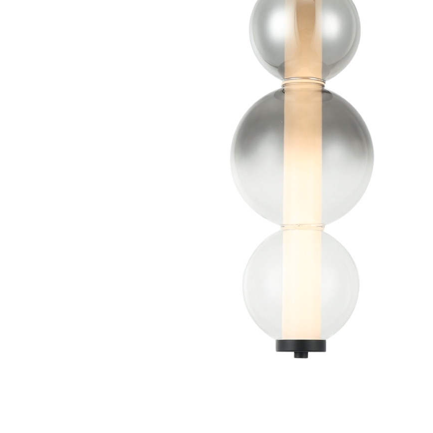 Lámpara colgante LED con cable LUMMI LED/19W/230V negro/ahumado