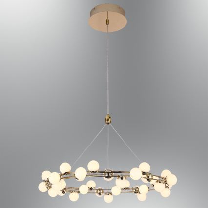 Lámpara colgante LED con cable MARS LED/50W/230V 3000K, color dorado