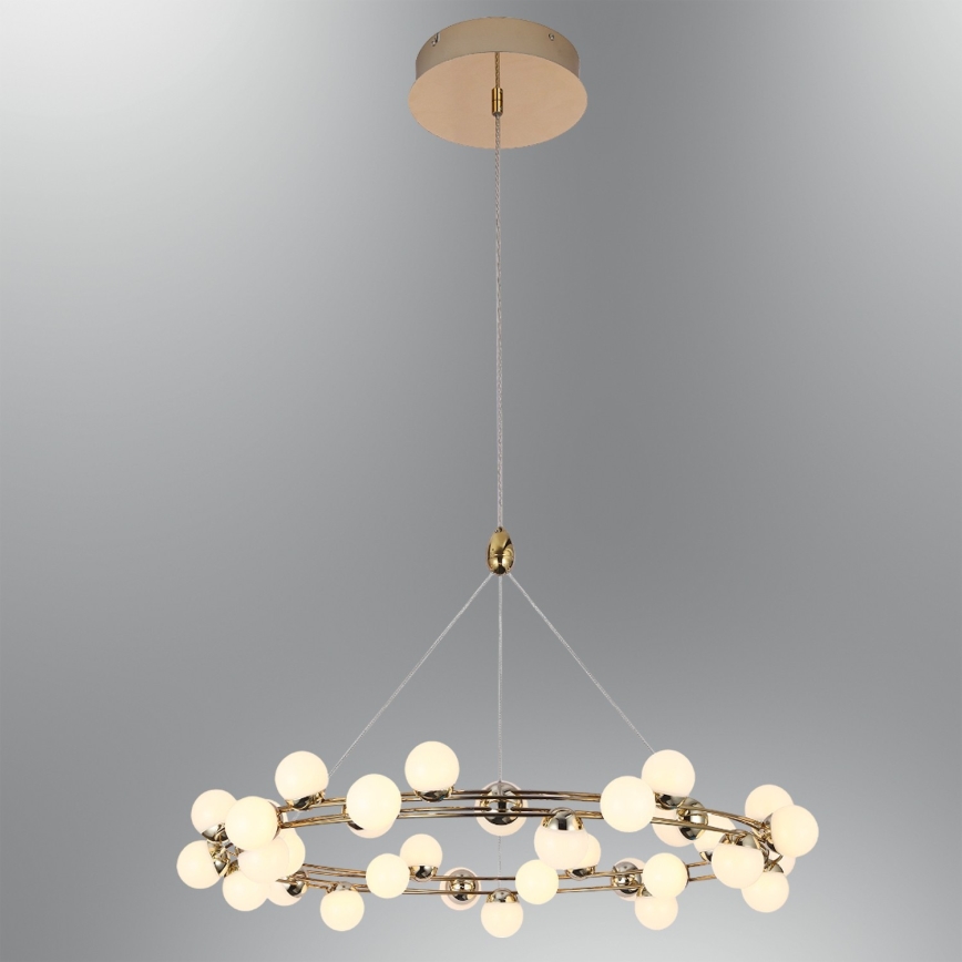 Lámpara colgante LED con cable MARS LED/50W/230V 3000K, color dorado