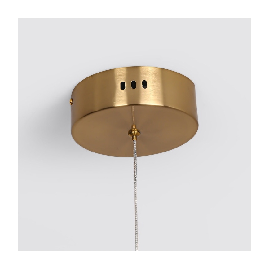 Lámpara colgante LED con cable MELECA LED/36W/230V 3000/4000/6000K 160 cm dorada