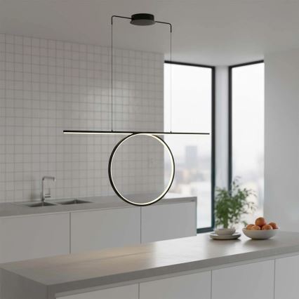 Lámpara colgante LED con cable ODETTA LED/42W/230V 4000K negra