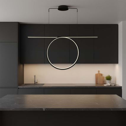 Lámpara colgante LED con cable ODETTA LED/42W/230V 4000K negra