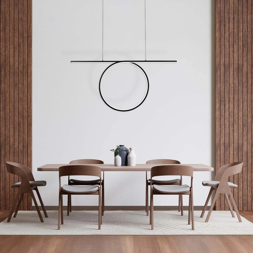 Lámpara colgante LED con cable ODETTA LED/42W/230V 4000K negra