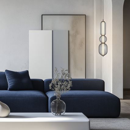 Lámpara colgante LED con cable PUMA LED/15W/230V Ø 14 cm negra