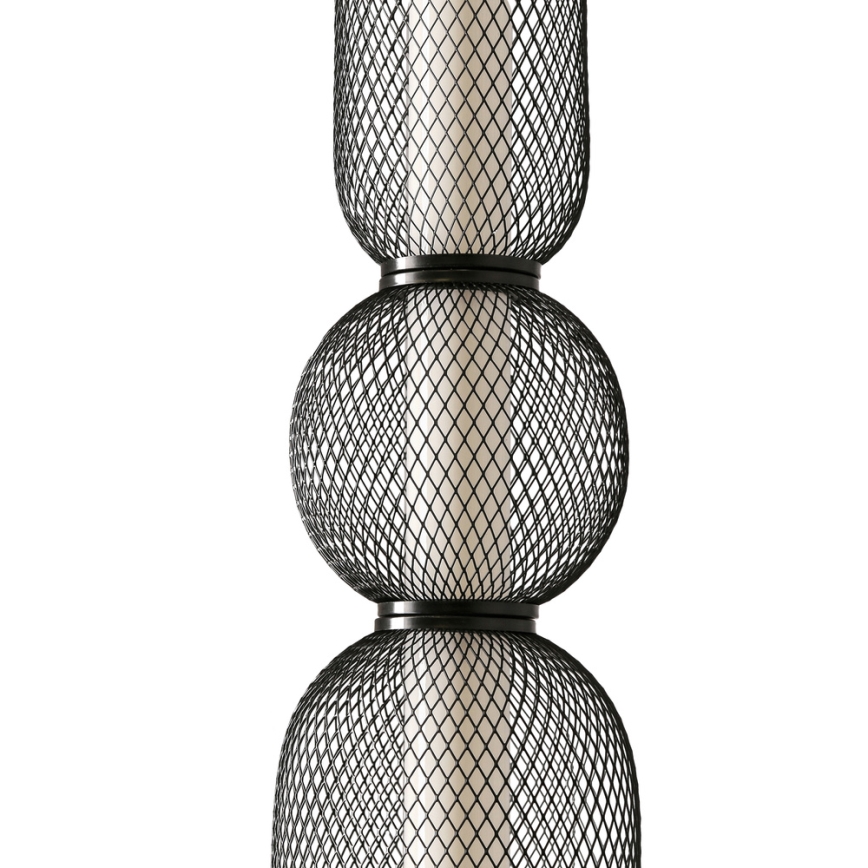 Lámpara colgante LED con cable PUMA LED/15W/230V Ø 14 cm negra