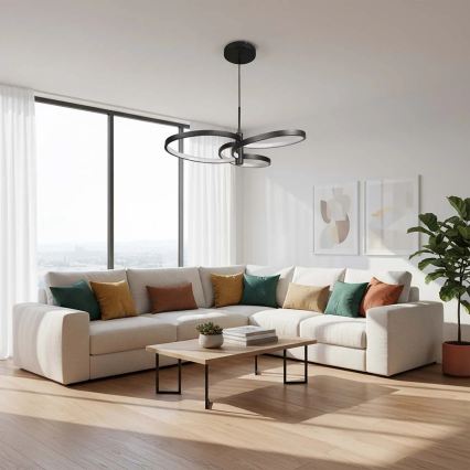 Lámpara colgante LED con cable RIBBON LED/25W/230V 4000K negra