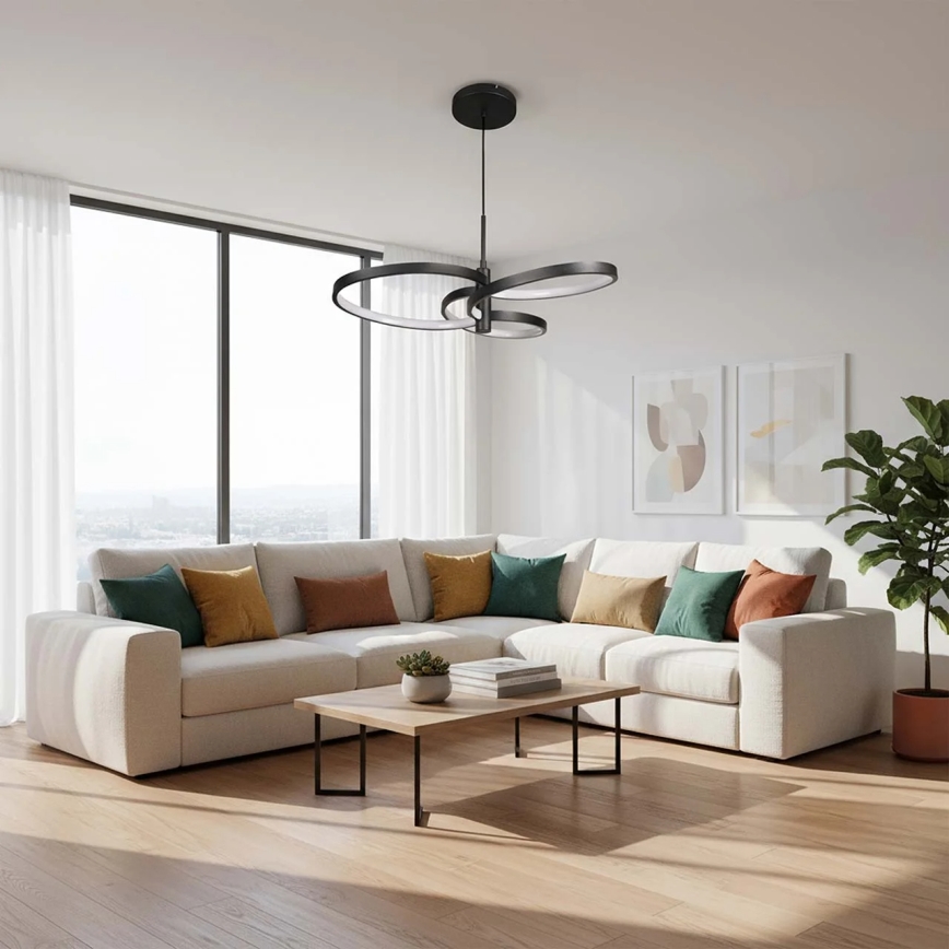 Lámpara colgante LED con cable RIBBON LED/25W/230V 4000K negra