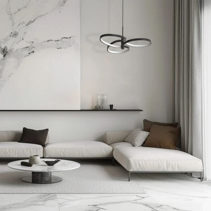 Lámpara colgante LED con cable RIBBON LED/25W/230V 4000K negra