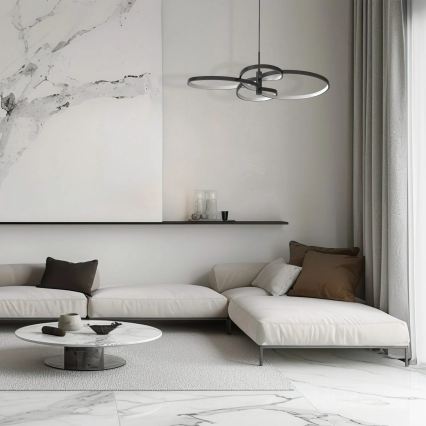 Lámpara colgante LED con cable RIBBON LED/37W/230V 4000K negra