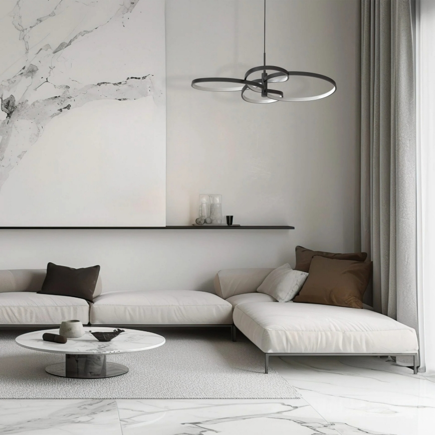 Lámpara colgante LED con cable RIBBON LED/37W/230V 4000K negra