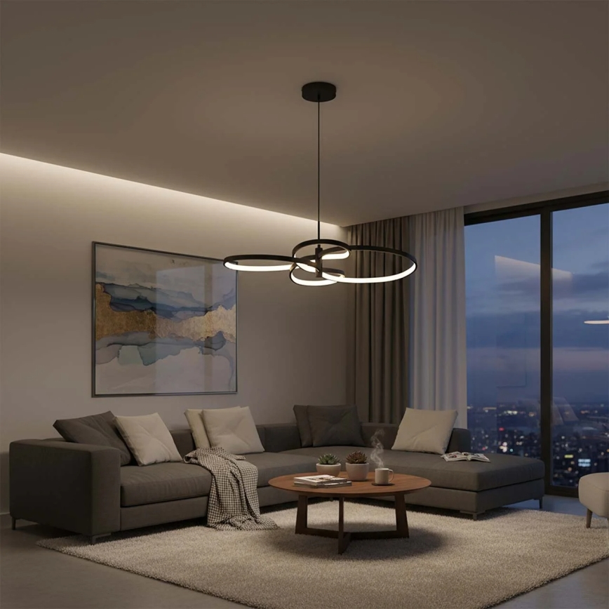 Lámpara colgante LED con cable RIBBON LED/37W/230V 4000K negra