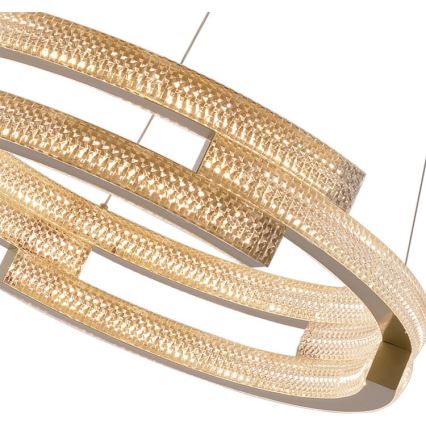 Lámpara colgante LED con cable TARJA LED/36W/230V 3000/4000/6000K diámetro 60 cm dorada