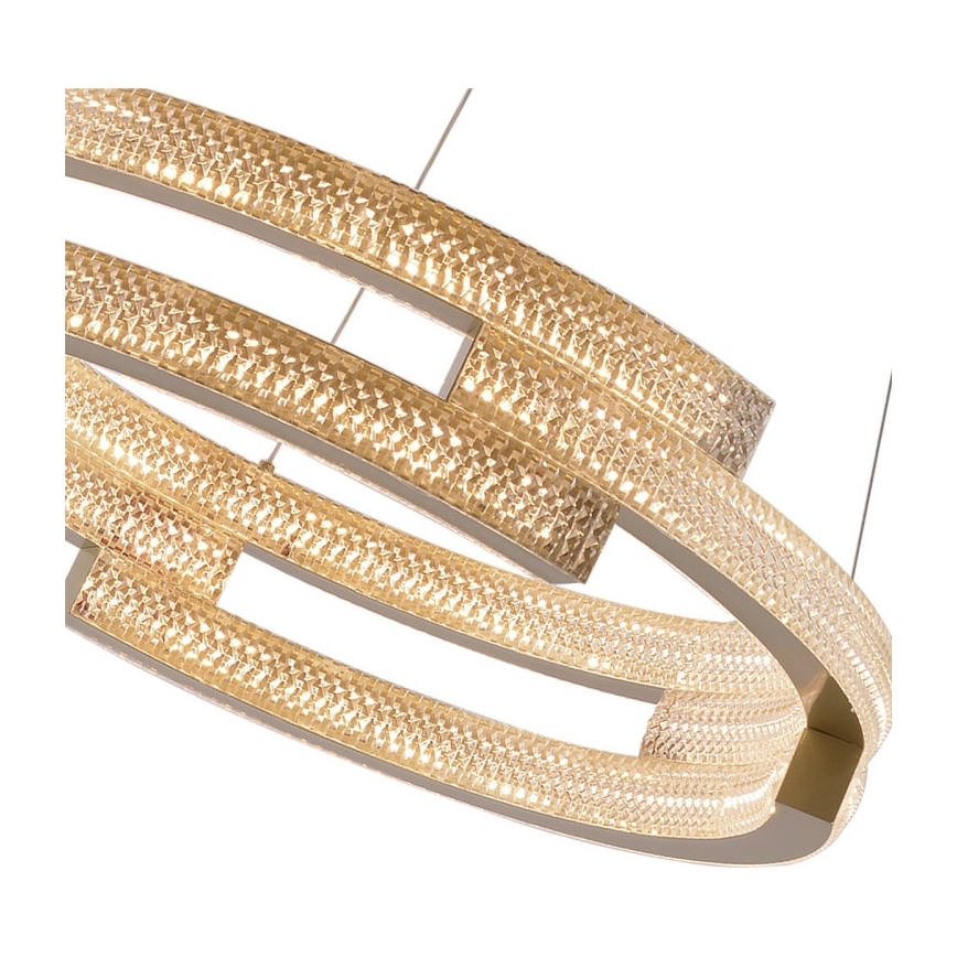 Lámpara colgante LED con cable TARJA LED/36W/230V 3000/4000/6000K diámetro 60 cm dorada