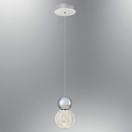 Lámpara colgante LED CREMONA con cable LED/5W/230V 3000K cromo mate