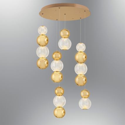Lámpara colgante LED CREMONA LED/34W/230V 3000K dorada