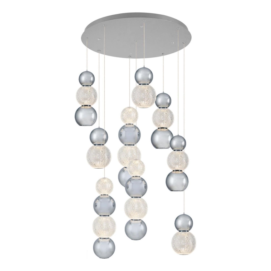 Lámpara colgante LED CREMONA LED/51W/230V 3000K cromado mate