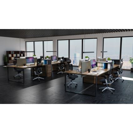 Lámpara colgante LED de cable, 44W/230V, 6000K, 120 cm, negro