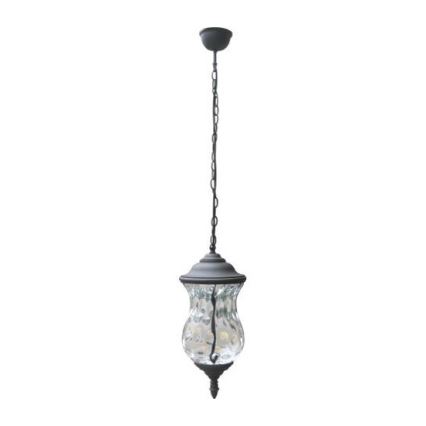 Lámpara colgante LED de exterior con cadena MARSYLIA 3xLED/3W/230V negra