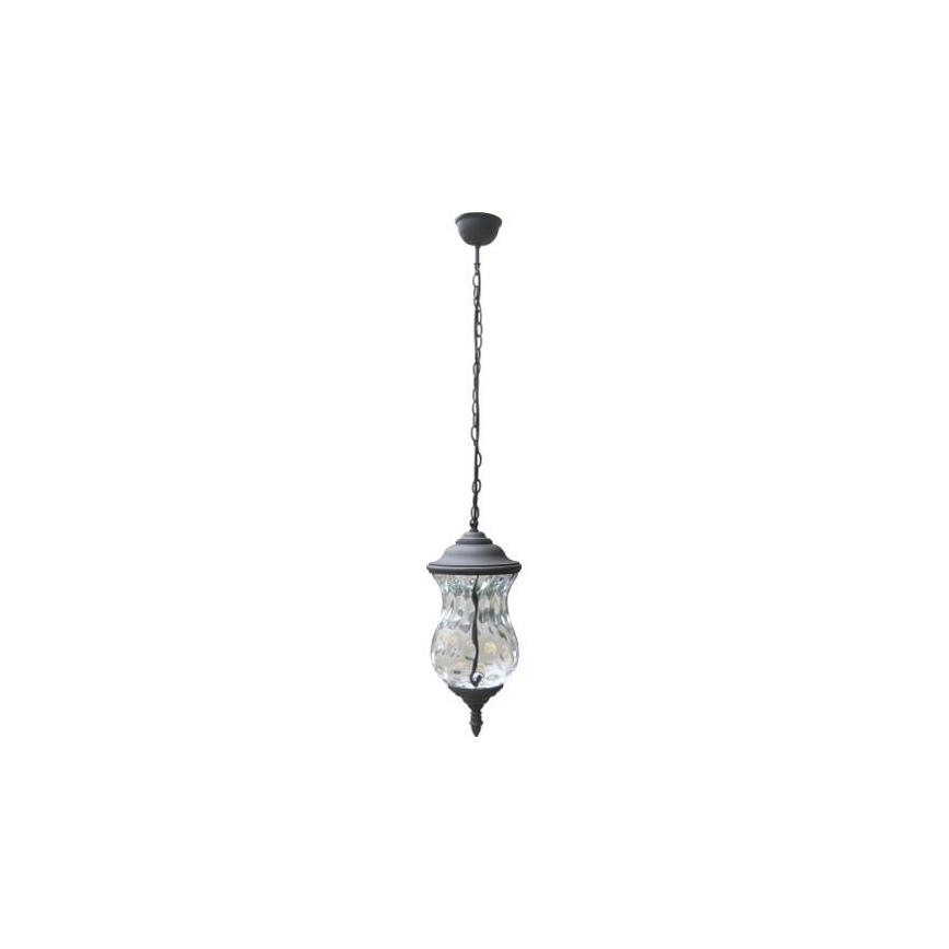 Lámpara colgante LED de exterior con cadena MARSYLIA 3xLED/3W/230V negra