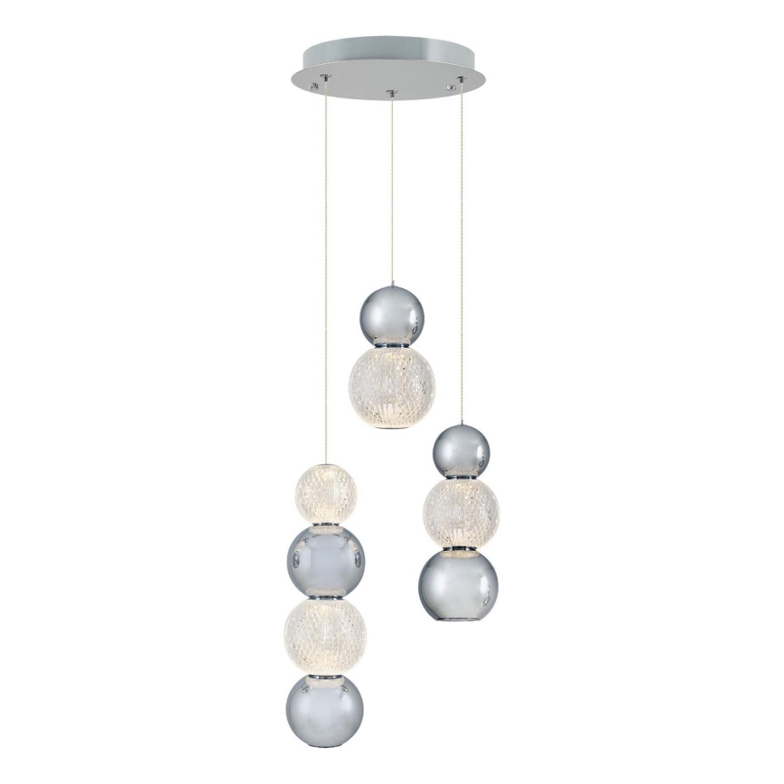 Lámpara colgante LED en cable CREMONA LED/17W/230V 3000K cromo mate