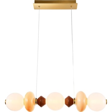 Lámpara colgante LED en cable FLORES LED/20W/230V dorado/naranja/marrón