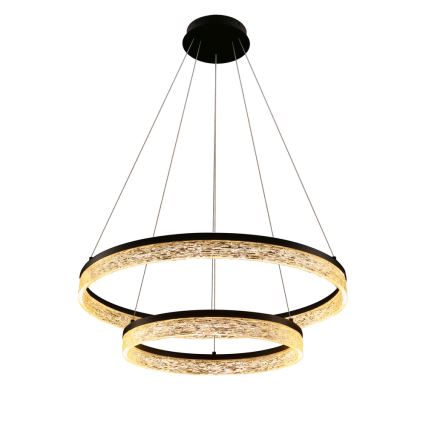 Lámpara colgante LED en cable FROZI LED/38W/230V, diámetro 60 cm, negra