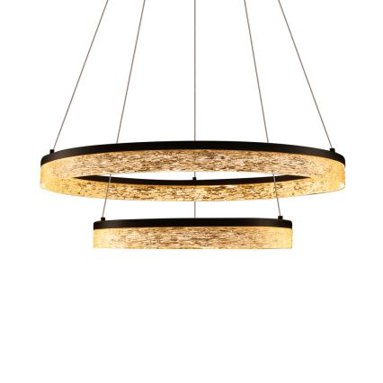 Lámpara colgante LED en cable FROZI LED/38W/230V, diámetro 60 cm, negra