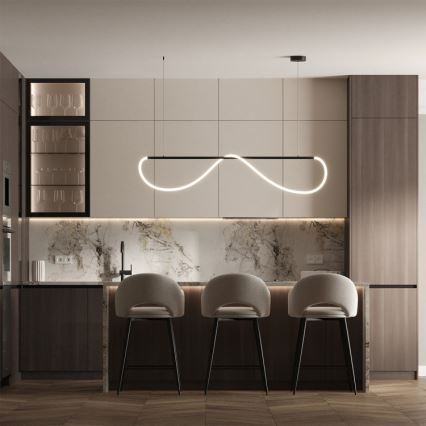 Lámpara colgante LED en cable MELECA LED/36W/230V 3000/4000/6000K 160 cm negra