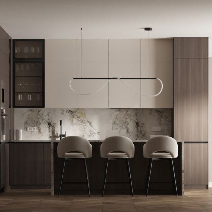 Lámpara colgante LED en cable MELECA LED/36W/230V 3000/4000/6000K 160 cm negra