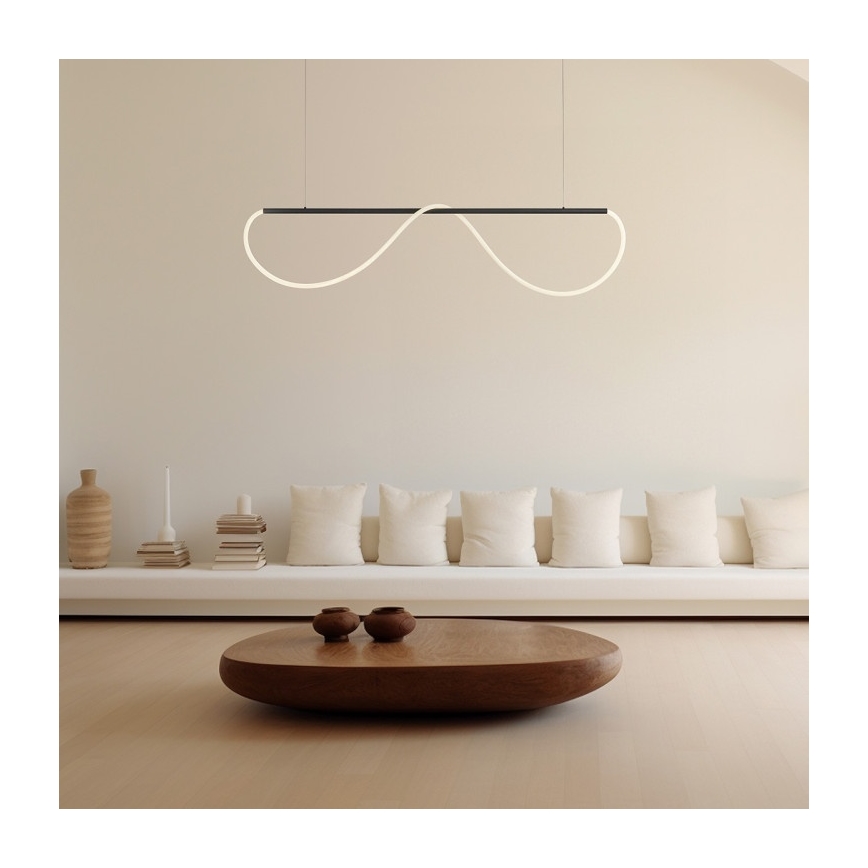 Lámpara colgante LED en cable MELECA LED/36W/230V 3000/4000/6000K 160 cm negra