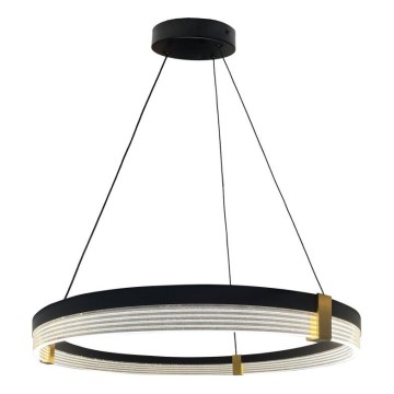 Lámpara colgante LED en cable TRIANGLE LED/40W/230V 3000/4000/6000K, diámetro 60 cm, negra