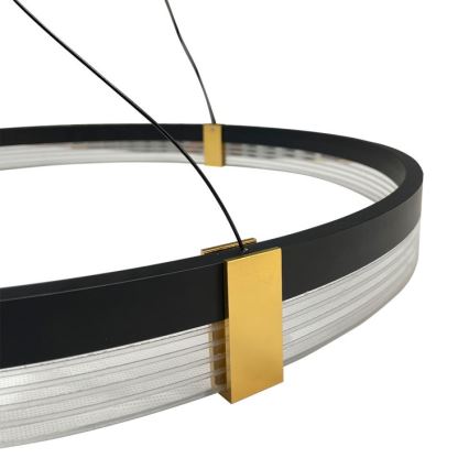 Lámpara colgante LED en cable TRIANGLE LED/40W/230V 3000/4000/6000K, diámetro 60 cm, negra