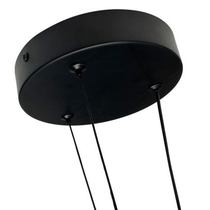 Lámpara colgante LED en cable TRIANGLE LED/40W/230V 3000/4000/6000K, diámetro 60 cm, negra