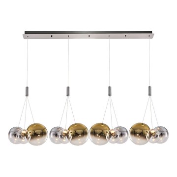 Lámpara colgante LED ENNA 12xG9/5W/230V 3000K ahumada/dorada