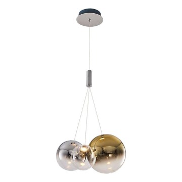 Lámpara colgante LED ENNA 3xG9/5W/230V 3000K humo/dorado