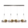Lámpara colgante LED ENNA suspendida en cable 12xG9/5W/230V 3000K ahumado/dorado
